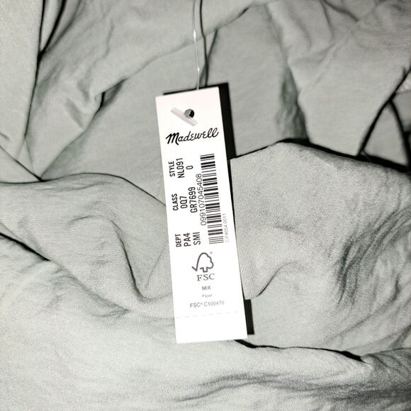 Madewell Sadie Mini Slip Dress Gatehouse Green Strappy Women's Sz 0 Item NL091 - Picture 8 of 11